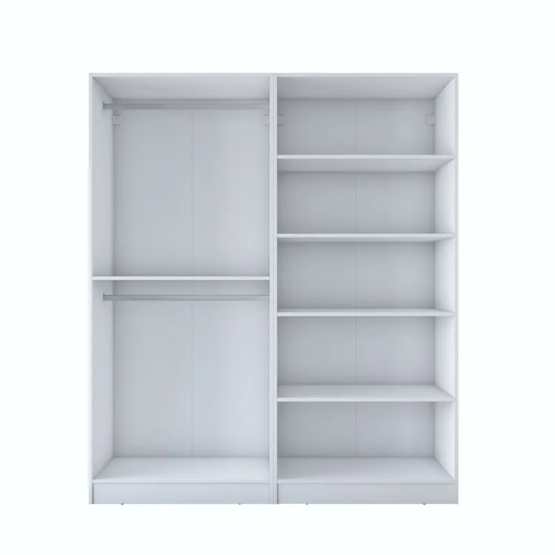 Klesskap Wallxpert Mira hylle BJ186 (180 x 210 x 57,5 cm) hvit, Hvit