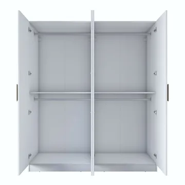 Klesskap Wallxpert Mira Shelf BJ163 (180 x 210 x 57,5 cm) Hvit - Hvit - Oppbevaring - Klesoppbevaring - Garderober & garderobesystem - Garderobeskap & klesskap