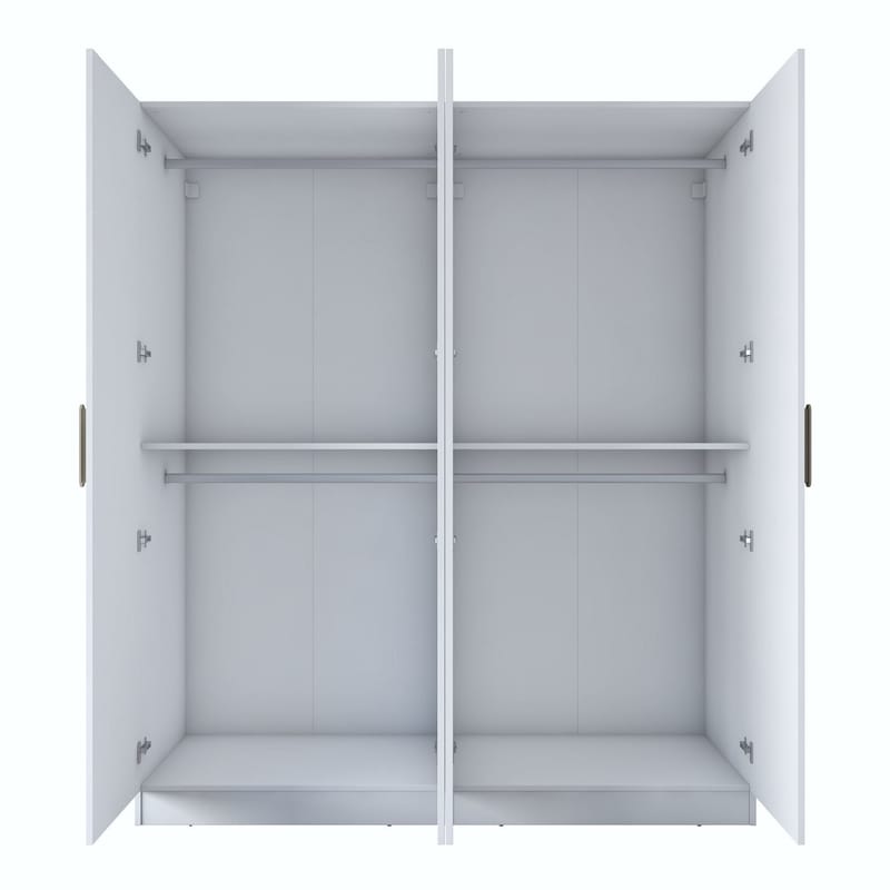 Klesskap Wallxpert Mira Shelf BJ163 (180 x 210 x 57,5 cm) Hvit - Hvit - Oppbevaring - Klesoppbevaring - Garderober & garderobesystem - Garderobeskap & klesskap