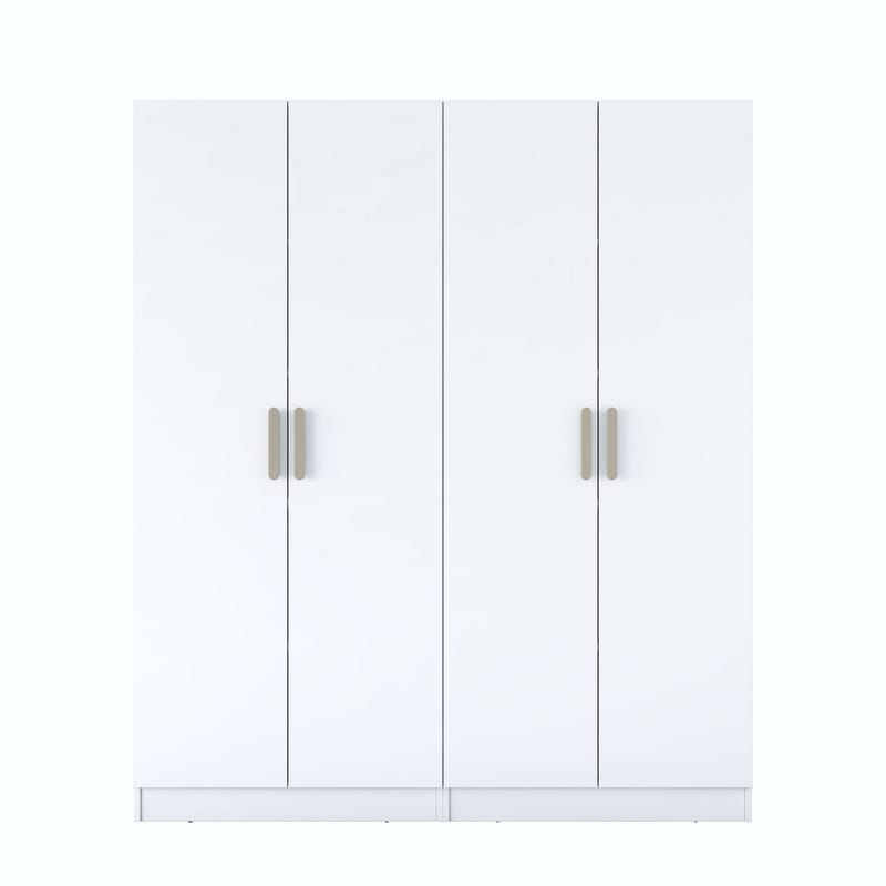 Klesskap Wallxpert Mira Shelf BJ165 (180 x 210 x 57,5 cm) Hvit, Hvit