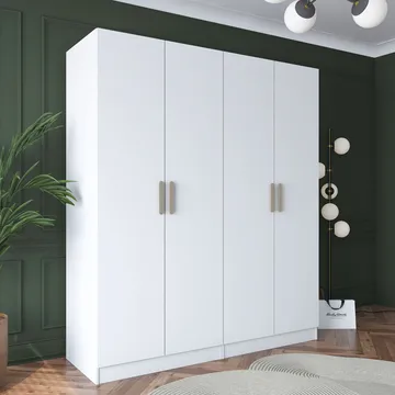 Klesskap Wallxpert Mira Shelf BJ165 (180 x 210 x 57,5 cm) Hvit - Hvit - Oppbevaring - Klesoppbevaring - Garderober & garderobesystem - Garderobeskap & klesskap
