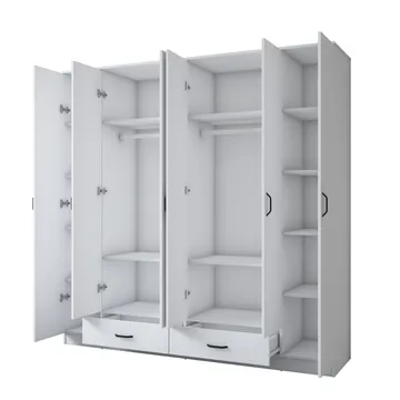 Klesskap Wallxpert Nyra (210 x 210 x 51,7 cm) hvit - Hvit - Oppbevaring - Klesoppbevaring - Garderober & garderobesystem - Garderobeskap & klesskap