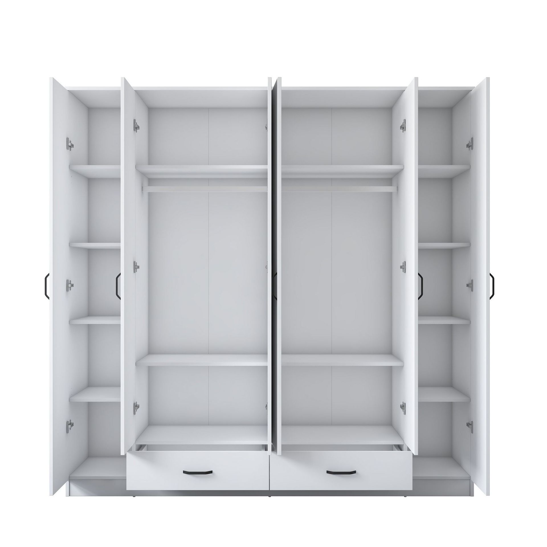 Klesskap Wallxpert Nyra (210 x 210 x 51,7 cm) hvit - Hvit
