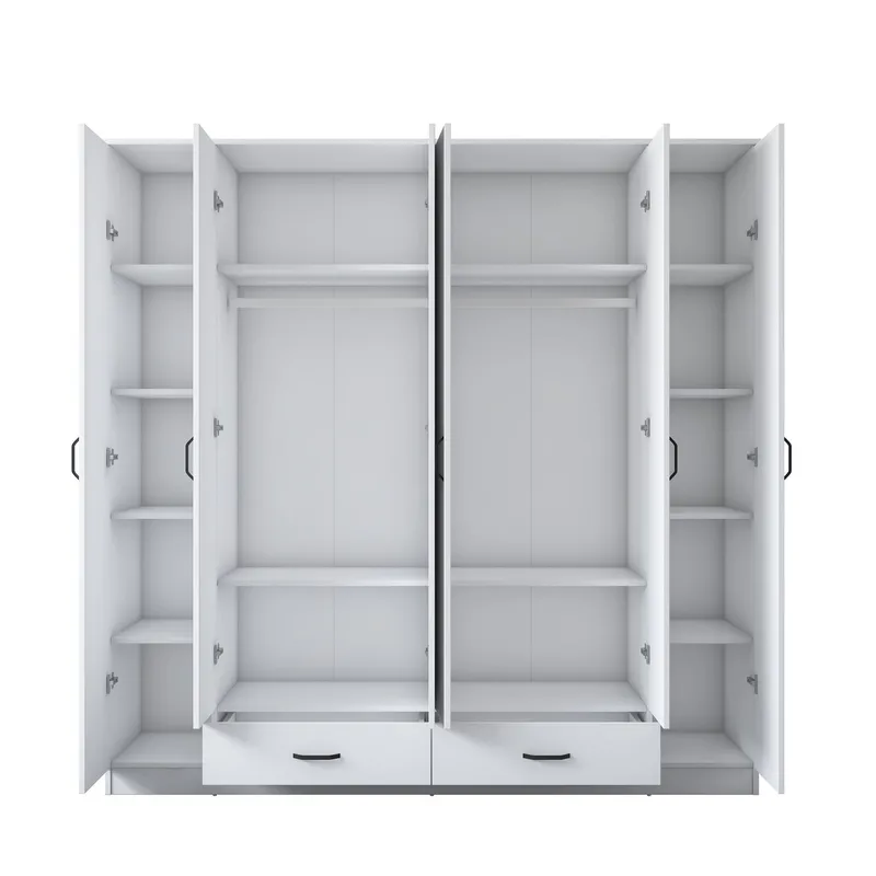 Klesskap Wallxpert Nyra (210 x 210 x 51,7 cm) hvit, Hvit
