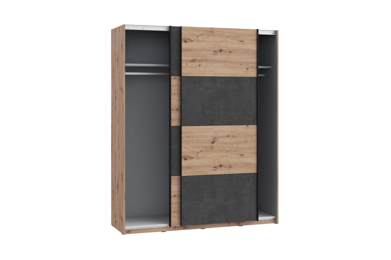 Kocherinovo Garderobe 62x171 cm - Brun/Grå - Oppbevaring - Klesoppbevaring - Garderober & garderobesystem