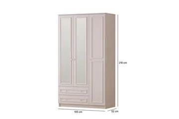Kovric Garderobesskåp 105x210 cm - Matt Hvit - Oppbevaring - Klesoppbevaring - Garderober & garderobesystem