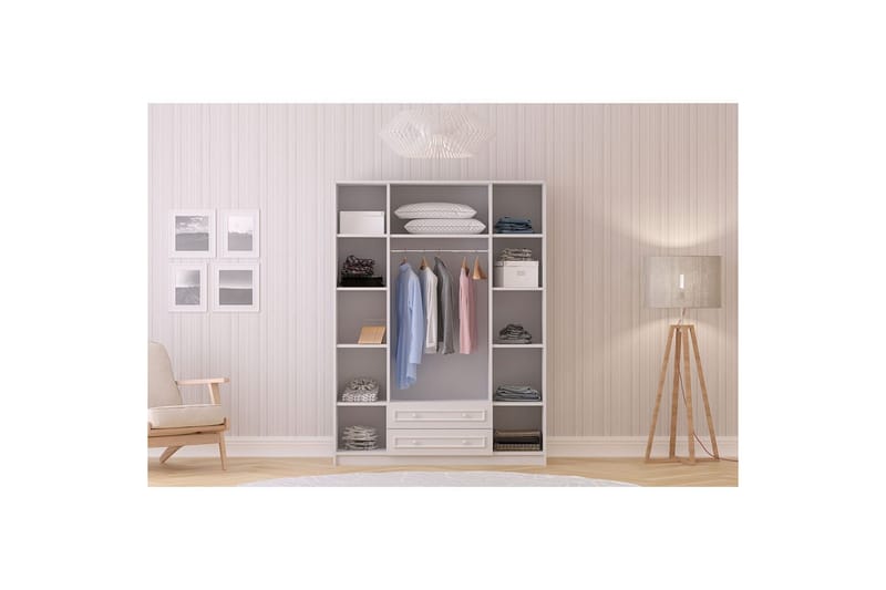 Kovric Garderobesskåp 140x210 cm - Matt Hvit - Oppbevaring - Klesoppbevaring - Garderober & garderobesystem - Garderobeskap & klesskap