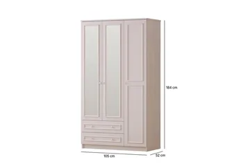 Kovric Hjørnegarderobe 105x182 cm - Matt Hvit - Oppbevaring - Klesoppbevaring - Garderober & garderobesystem