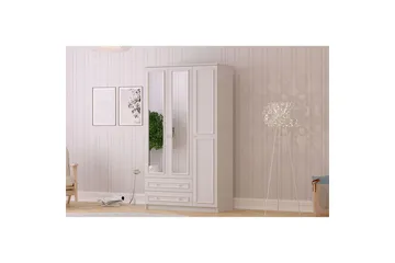 Kovric Hjørnegarderobe 105x182 cm - Matt Hvit - Oppbevaring - Klesoppbevaring - Garderober & garderobesystem