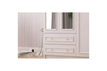 Kovric Hjørnegarderobe 105x182 cm - Matt Hvit - Oppbevaring - Klesoppbevaring - Garderober & garderobesystem