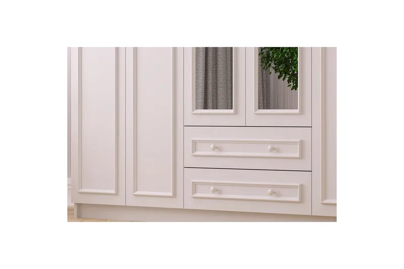 Kovric Hjørnegarderobe 210x184 cm - Matt Hvit - Oppbevaring - Klesoppbevaring - Garderober & garderobesystem