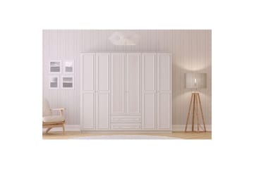 Kovric Hjørnegarderobe 210x184 cm - Matt Hvit - Oppbevaring - Klesoppbevaring - Garderober & garderobesystem