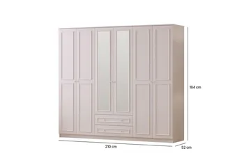 Kovric Hjørnegarderobe 210x184 cm - Matt Hvit - Oppbevaring - Klesoppbevaring - Garderober & garderobesystem