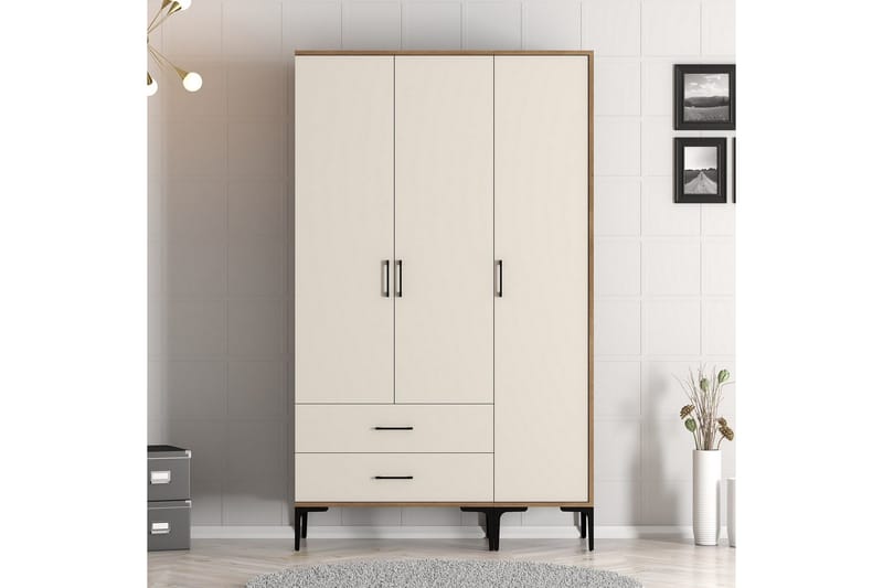 Kumsal Garderobe 120 cm - Cream - Oppbevaring - Klesoppbevaring - Garderober & garderobesystem