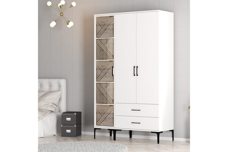 Kumsal Garderobe 120 cm - Hvit - Oppbevaring - Klesoppbevaring - Garderober & garderobesystem