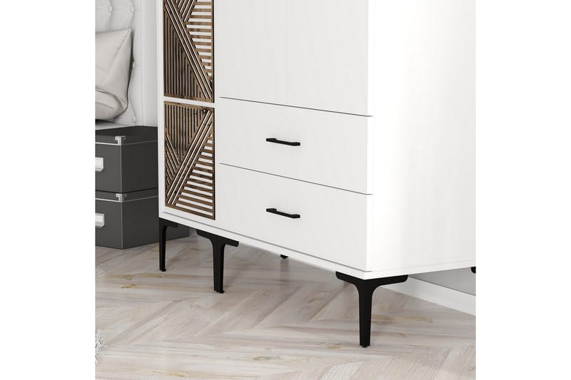 Kumsal Garderobe 120 cm - Hvit - Oppbevaring - Klesoppbevaring - Garderober & garderobesystem
