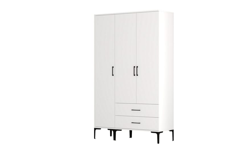Kumsal Garderobe 120 cm - Hvit - Oppbevaring - Klesoppbevaring - Garderober & garderobesystem