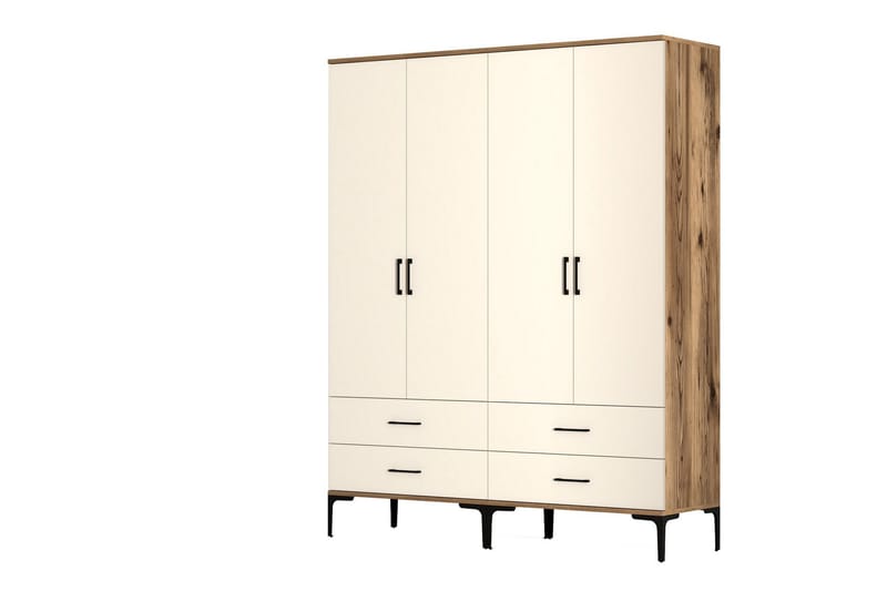 Kumsal Garderobe 160 cm - Cream - Oppbevaring - Klesoppbevaring - Garderober & garderobesystem