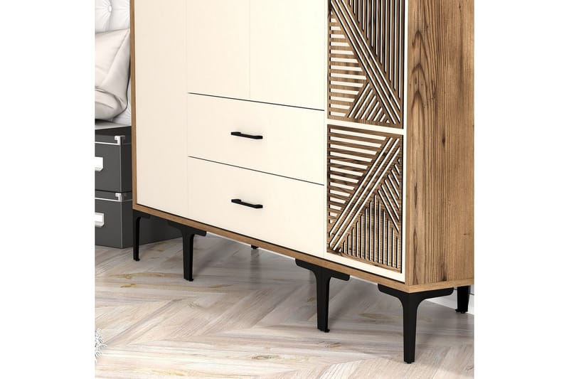 Kumsal Garderobe 160 cm - Cream - Oppbevaring - Klesoppbevaring - Garderober & garderobesystem