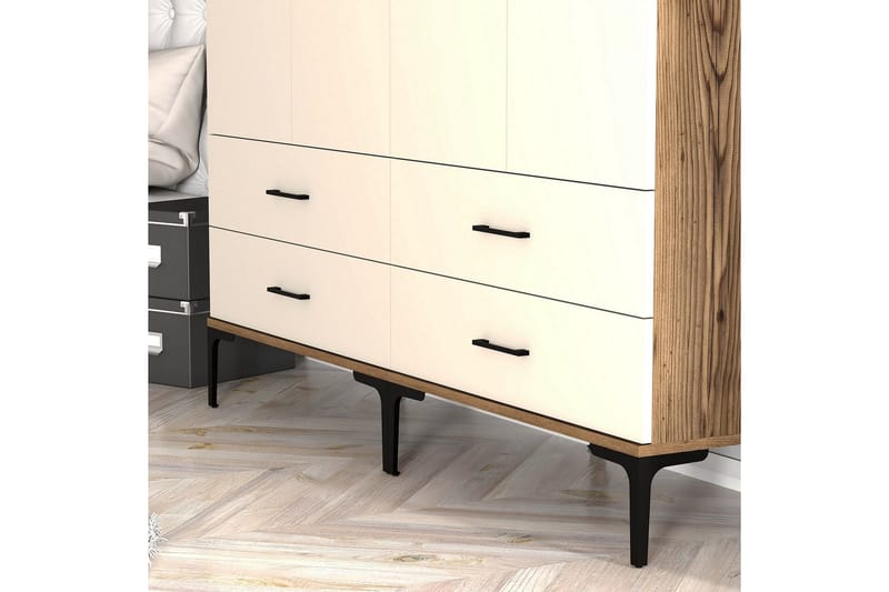 Kumsal Garderobe 160 cm - Cream - Oppbevaring - Klesoppbevaring - Garderober & garderobesystem