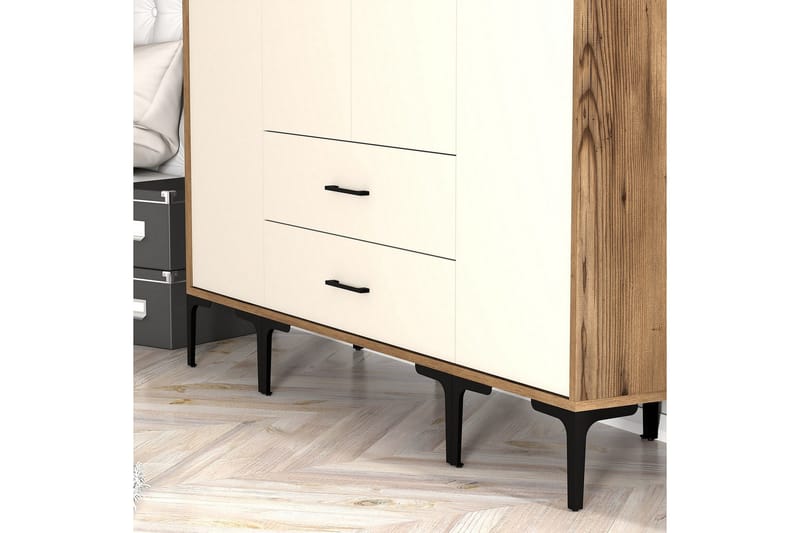 Kumsal Garderobe 160 cm - Cream - Oppbevaring - Klesoppbevaring - Garderober & garderobesystem
