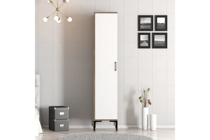 Kumsal Garderobe 40 cm, Valnøtt/Hvit