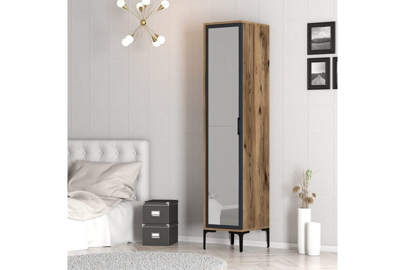 Kumsal Garderobe 40x47,5 cm - Valnøtt/Antrasitt - Oppbevaring - Klesoppbevaring - Garderober & garderobesystem