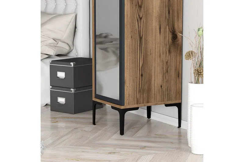 Kumsal Garderobe 40x47,5 cm - Valnøtt/Antrasitt - Oppbevaring - Klesoppbevaring - Garderober & garderobesystem