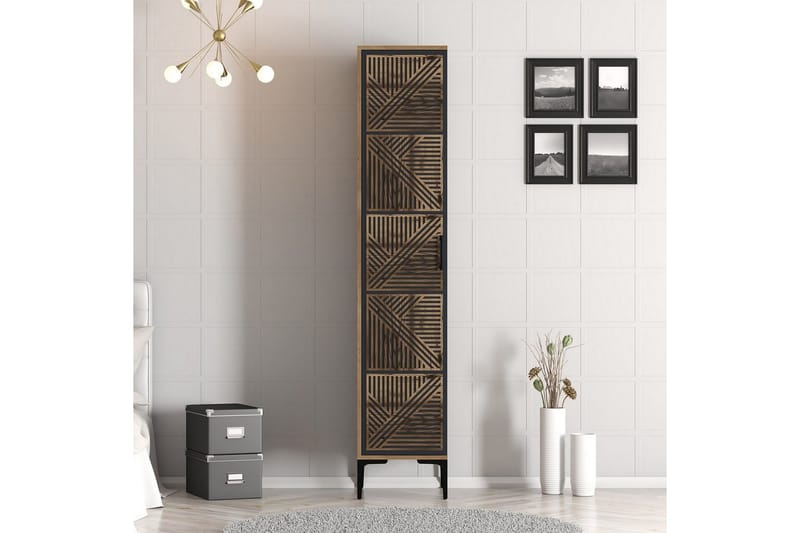 Kumsal Garderobe 40x47,5 cm - Valnøtt/Antrasitt - Oppbevaring - Klesoppbevaring - Garderober & garderobesystem