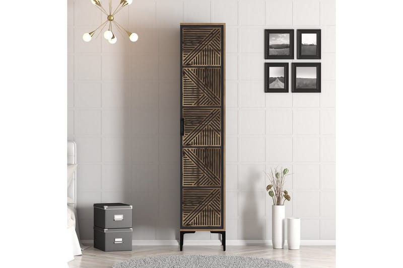 Kumsal Garderobe 40x47,5 cm - Valnøtt/Antrasitt - Oppbevaring - Klesoppbevaring - Garderober & garderobesystem