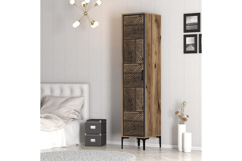 Kumsal Garderobe 40x47,5 cm - Valnøtt/Antrasitt - Oppbevaring - Klesoppbevaring - Garderober & garderobesystem