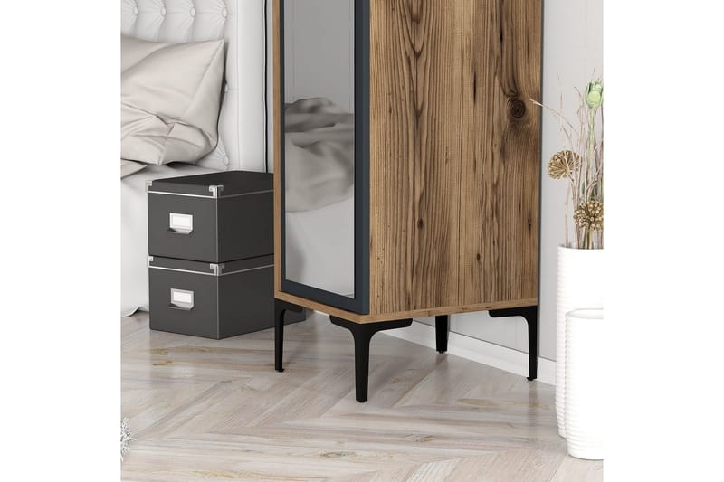 Kumsal Garderobe 40x47,5 cm - Valnøtt/Antrasitt - Oppbevaring - Klesoppbevaring - Garderober & garderobesystem