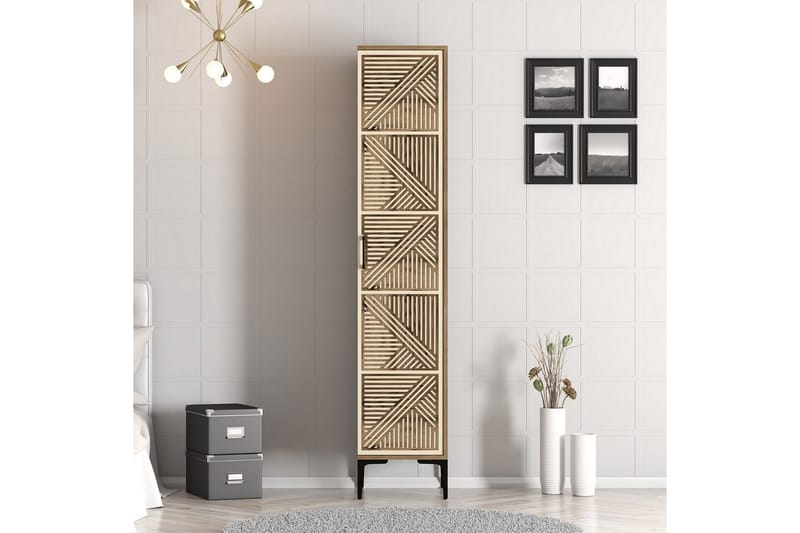 Kumsal Garderobe 40x47,5 cm - Valnøtt/Krem - Oppbevaring - Klesoppbevaring - Garderober & garderobesystem