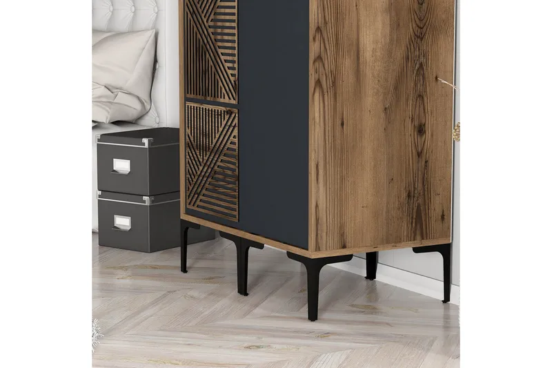 Kumsal Garderobe 80 cm - Antrasitt - Oppbevaring - Klesoppbevaring - Garderober & garderobesystem