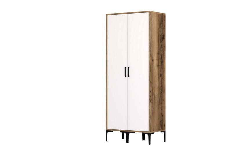 Kumsal Garderobe 80 cm - Brun/Hvit - Oppbevaring - Klesoppbevaring - Garderober & garderobesystem
