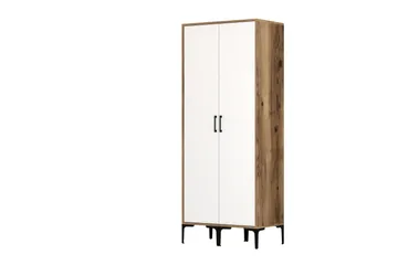 Kumsal Garderobe 80 cm - Brun/Hvit - Oppbevaring - Klesoppbevaring - Garderober & garderobesystem