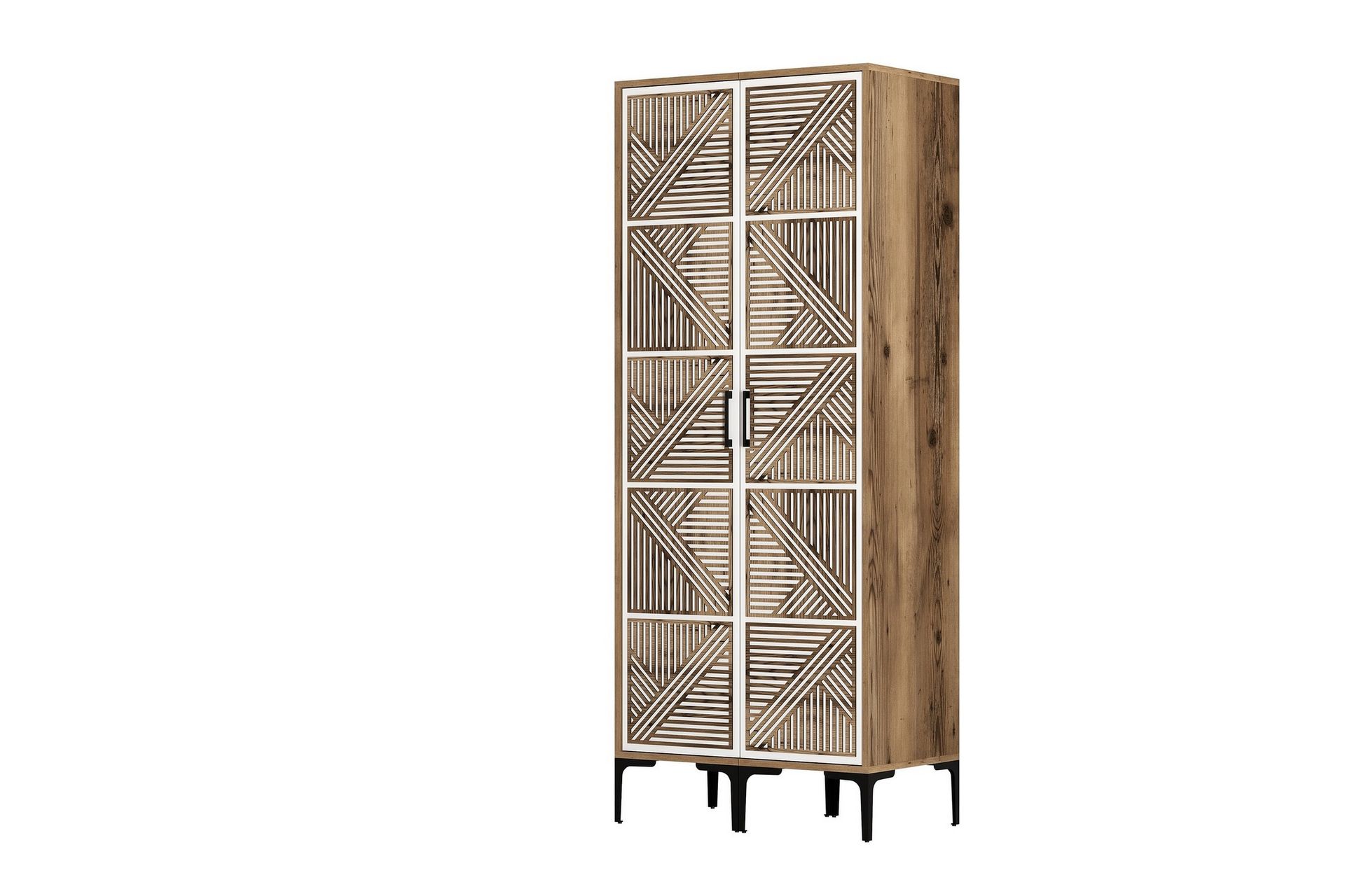 Kumsal Garderobe 80 cm - Brun/Hvit - Oppbevaring - Klesoppbevaring - Garderober & garderobesystem