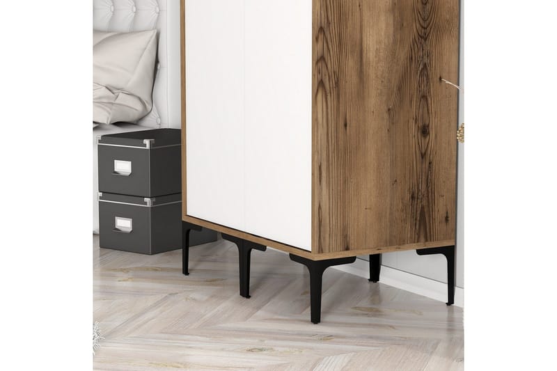 Kumsal Garderobe 80 cm - Brun/Hvit - Oppbevaring - Klesoppbevaring - Garderober & garderobesystem