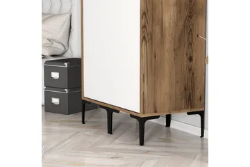 Kumsal Garderobe 80 cm - Brun/Hvit - Oppbevaring - Klesoppbevaring - Garderober & garderobesystem