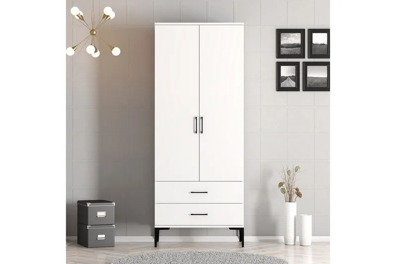 Kumsal Garderobe 80 cm, Hvit