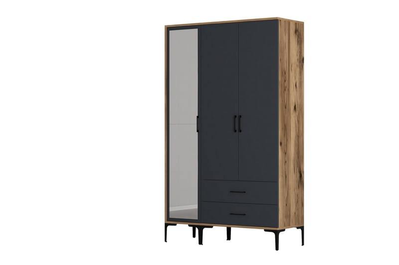 Kumsal Garderobe med Speil - Antrasitt - Oppbevaring - Klesoppbevaring - Garderober & garderobesystem