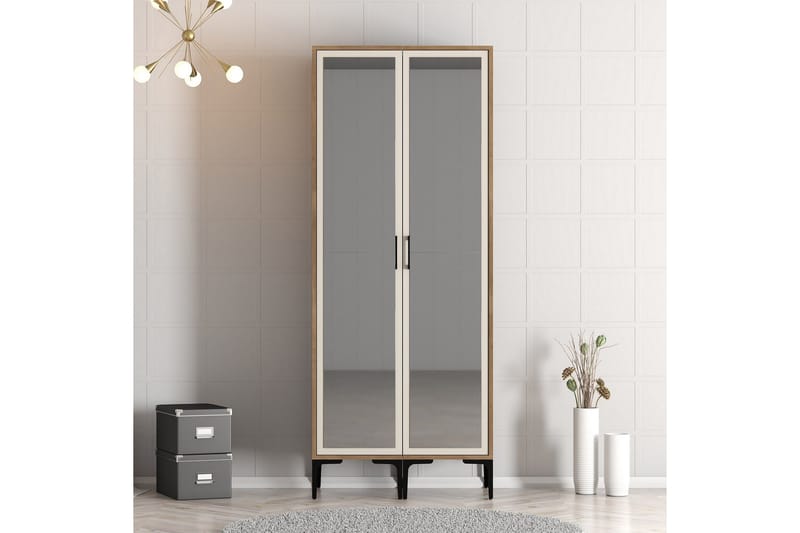 Kumsal Garderobe med Speil, Cream