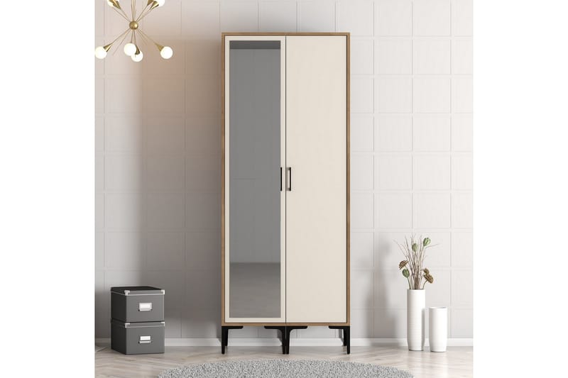 Kumsal Garderobe med Speil, Cream