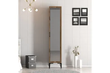 Kumsal Garderobeskap 40 cm i Tre og Glass - Brun - Oppbevaring - Klesoppbevaring - Garderober & garderobesystem