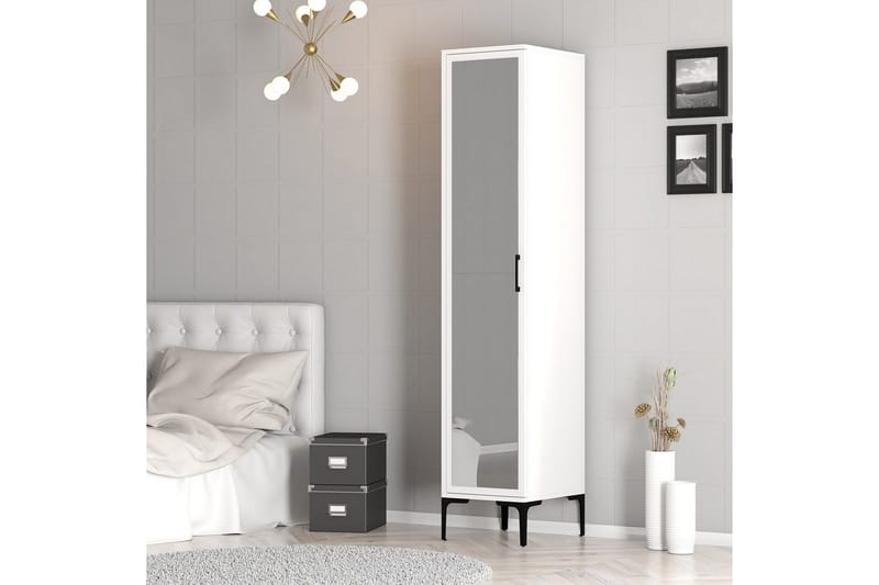 Kumsal Garderobesskåp 40x47,5 cm - Hvit - Oppbevaring - Klesoppbevaring - Garderober & garderobesystem - Garderobeskap & klesskap