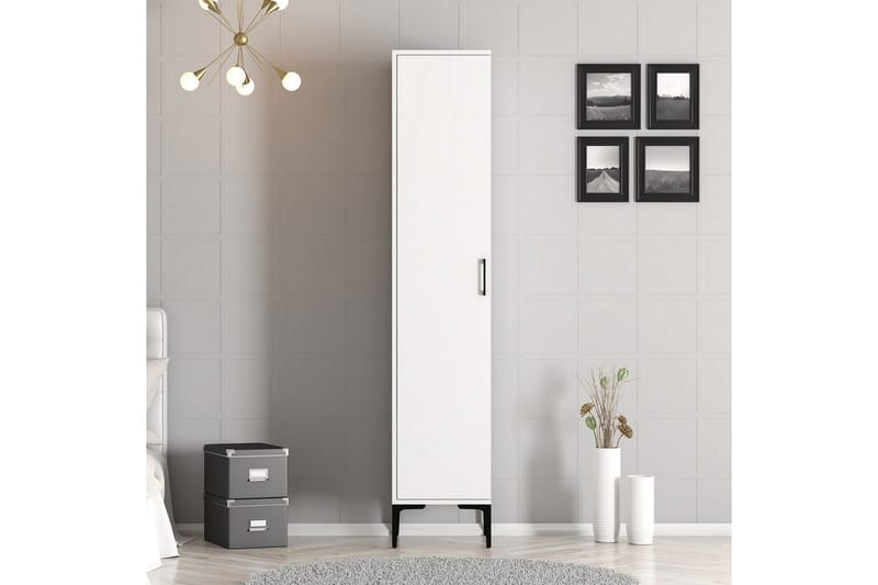 Kumsal Garderobesskåp 40x47,5 cm - Hvit - Oppbevaring - Klesoppbevaring - Garderober & garderobesystem - Garderobeskap & klesskap