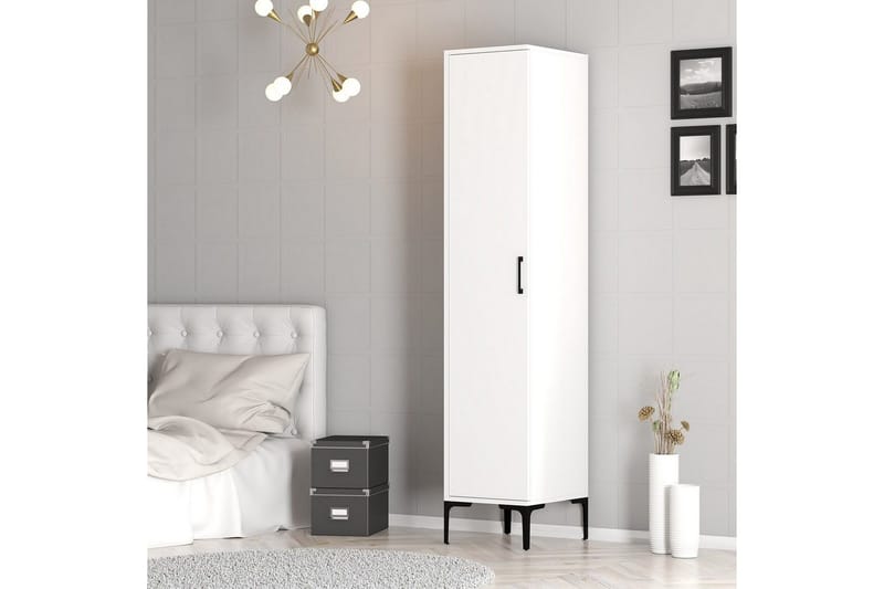 Kumsal Garderobesskåp 40x47,5 cm - Hvit - Oppbevaring - Klesoppbevaring - Garderober & garderobesystem - Garderobeskap & klesskap