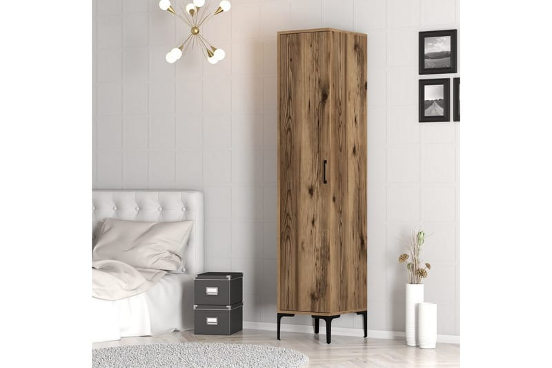 Kumsal Garderobesskåp 40x47,5 cm - Valnøtt - Oppbevaring - Klesoppbevaring - Garderober & garderobesystem - Garderobeskap & klesskap