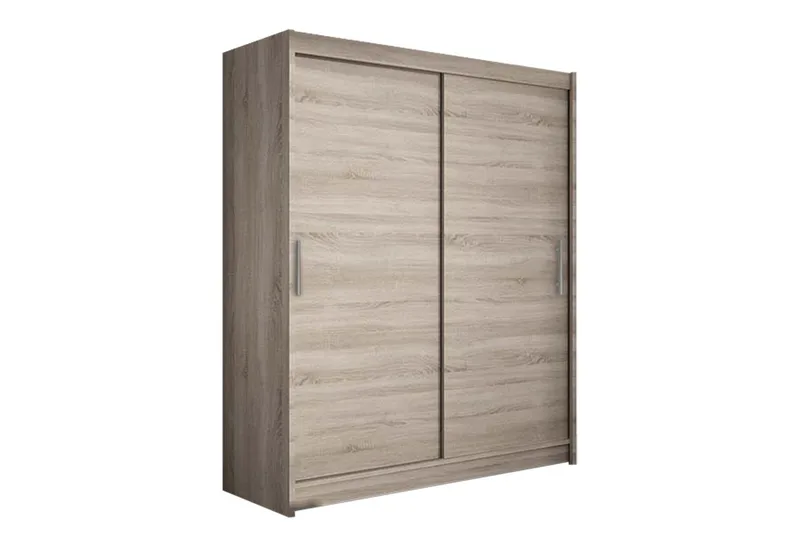 Leila Garderobe 150 cm Skyvedører, Lys Eik