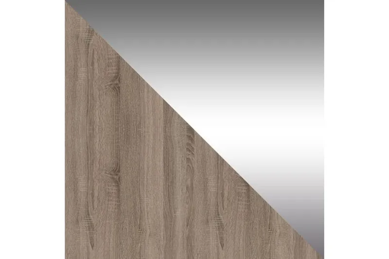 Leila Garderobe 150 cm Skyvedører Smalt Speil - Eik - Oppbevaring - Klesoppbevaring - Garderober & garderobesystem